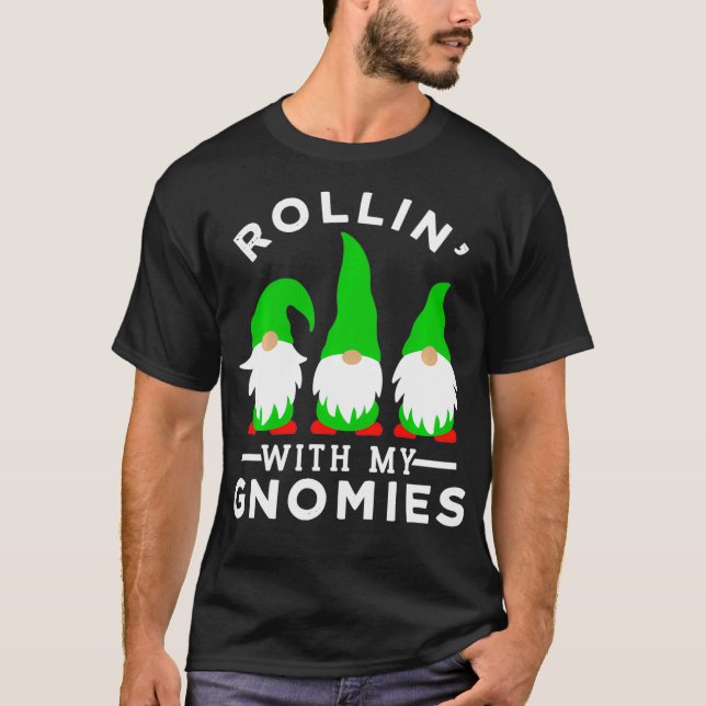 Camiseta Rollin Com Minha Design De Gnomias Para Mulheres  (Frente)