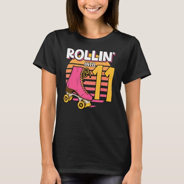 Camiseta Rollin' Em 11 Roller Girl 11 Sk (Frente)