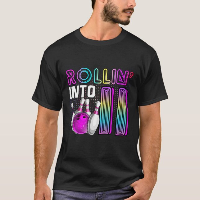 Camiseta Rollin para 11 11 Boliche Birthda (Frente)