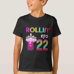 Camiseta Rollin para 22 Boliches Festa de aniversário 22º B