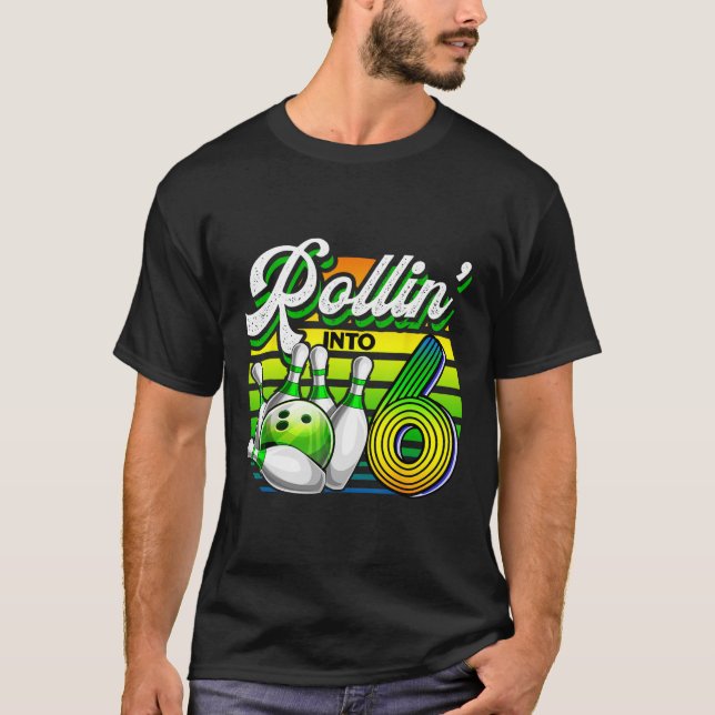 Camiseta Rollin' para 6 Parte de Aniversário da 6 da Bola d (Frente)