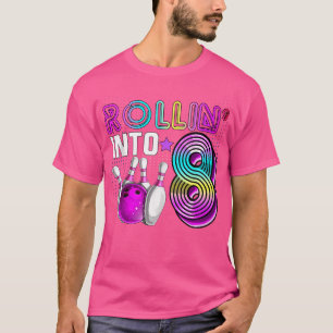 Camiseta Rollin Para 8 Boliches Festa de aniversário 8º Ani