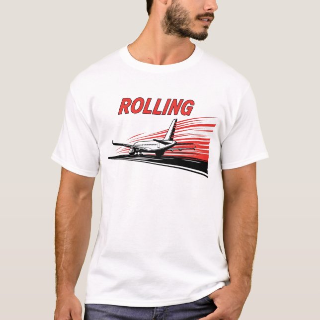 Camiseta Rolling Airplane Aviation (Frente)