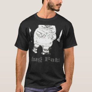 Camiseta Rolling Fatties Cat Patins Esportivos Homens Mulhe