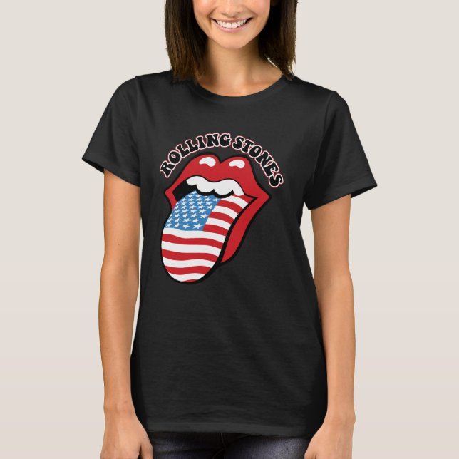 Camiseta Rolling Stones USA Tongue (Frente)