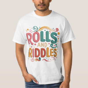 Camiseta "Rolls and Riddles: Desvendar o Mistério em Estilo