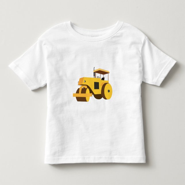Camiseta Rolo Compressor de Estrada Caminhão de Construção (Frente)