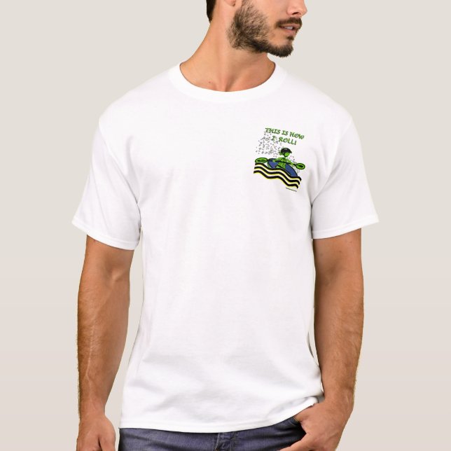 Camiseta Rolo do caiaque de Whitewater (Frente)