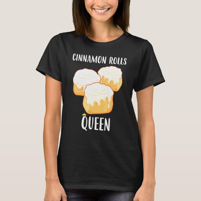 Camiseta Rolos de Canela da Rainha Baking (Frente)