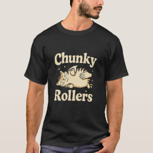 Camiseta Rolos Grossos Divertidos para Amantes de Gatos Pai