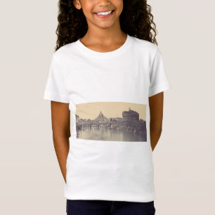 Camiseta Roma Antiga Castelo Tibre e Vaticano Arte Fina