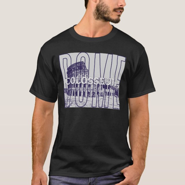 Camiseta Roma Antiga Colosseum , Viagem romano histórico (Frente)