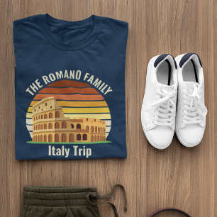 Camiseta Roma Colosseum Família Personalizada Itália Trip S