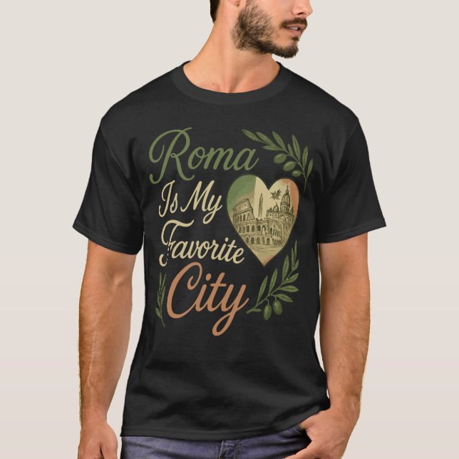 Camiseta Roma é minha cidade favorita (Frente)