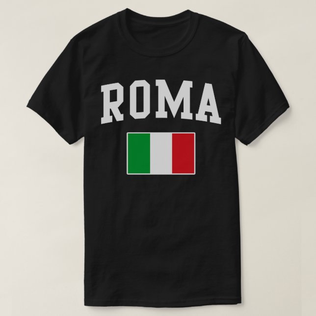 Camiseta Roma Itália Itália Itália Itália Itália Bandeira I (Frente do Design)