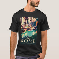 Roma Itália Trevi - Fonte de Ilustração Viagem Art