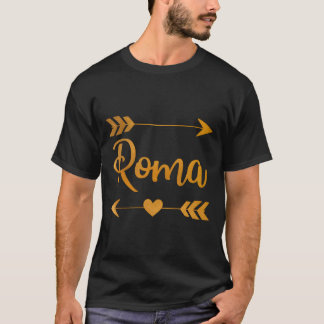 Camiseta Roma Tx Texas Funny City Home Roots Mulheres Prese