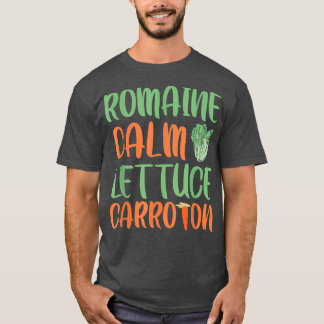 Camiseta Romaine Calm Lettucheira Em Ve Vegetariano Engraça