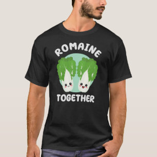 Camiseta Romaine Juntos Namorados de trocadilhos da Comida 