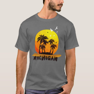 Camiseta Romance e felicidade de Michigan