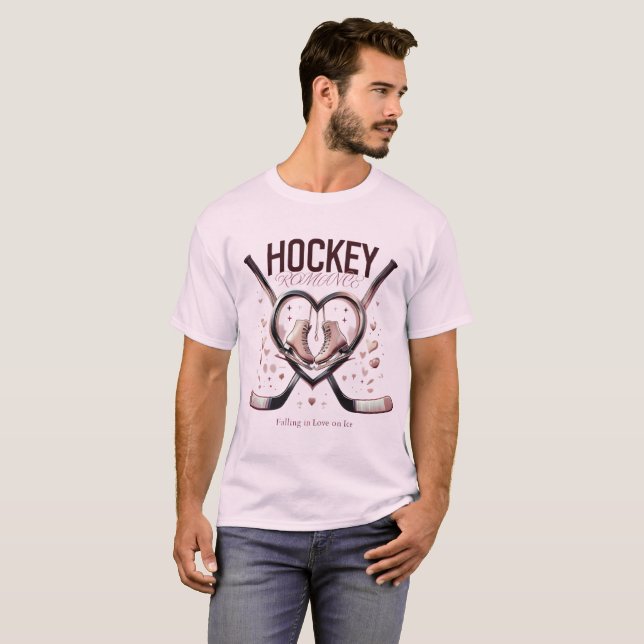 Camiseta Romance no Hóquei - Amor no Gelo (Frente Completa)