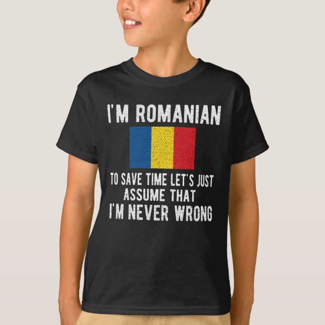 Camiseta Romanian Heritage Romania Roots Romanian Flag (Frente)