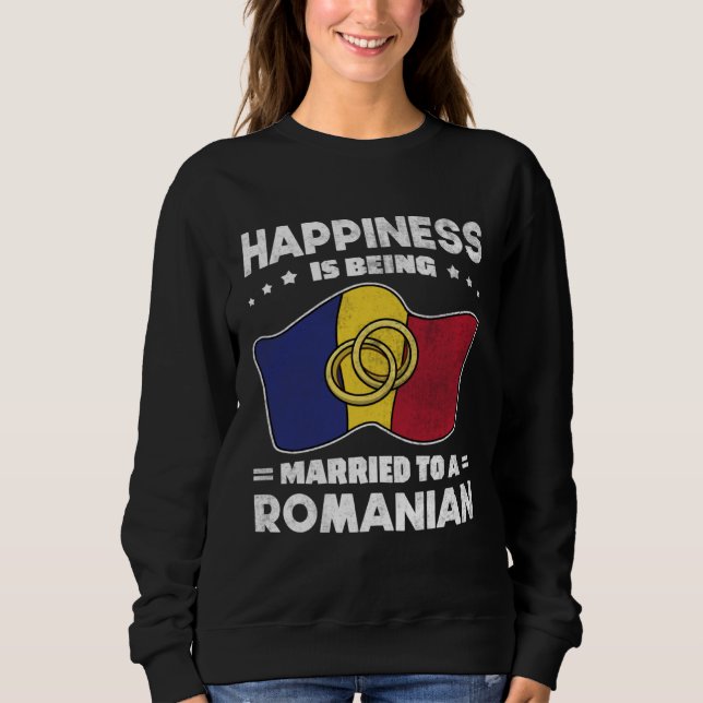 Camiseta Romanian Wedding State of Romania Roots Married (Frente)