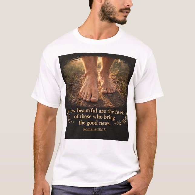 Camiseta Romanos 10:15 e Evangelho (Frente)