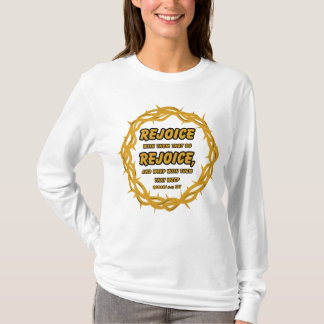 Camiseta Romanos 12:15 Escritura de Bíblia Longa Capa de Mu