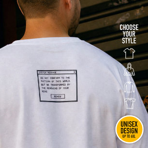 Camiseta Romanos 12:2 Não se amolde ao estilo cristão de ru