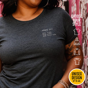 Camiseta Romanos 12:2 Nova Mente Vida Criação Minimalista