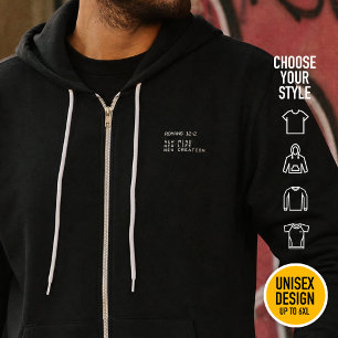 Camiseta Romanos 12:2 Nova vida Texto minimalista cristão