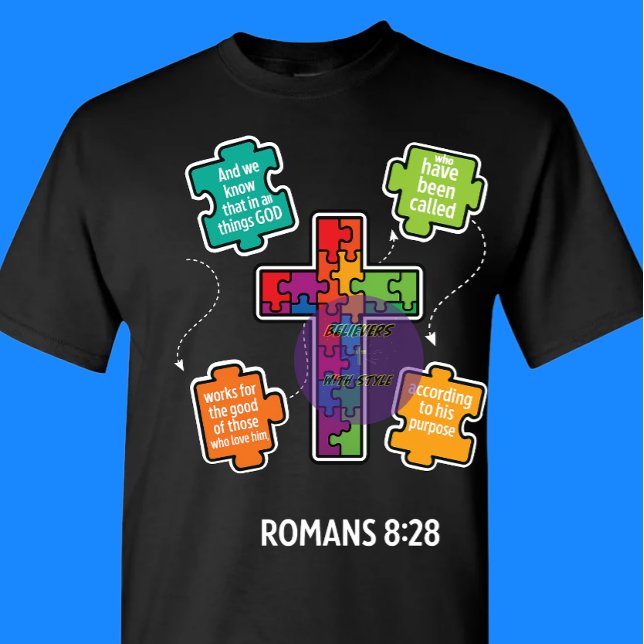 Camiseta Romans 8:28 - Christian (Criador carregado)