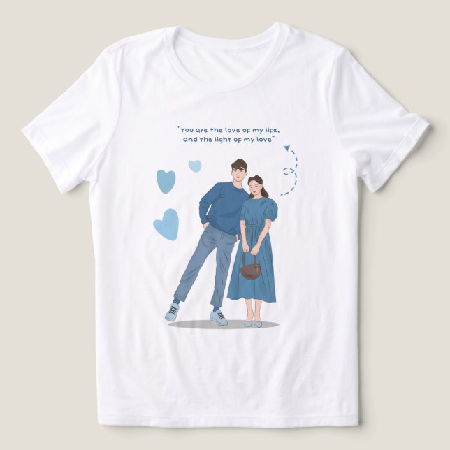 Camiseta Romantic Couple  Tshirt (Design frontal)