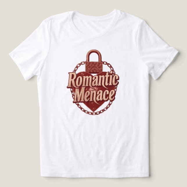 Camiseta "Romantic Menace" with Edgy Heart Lock (Design frontal)