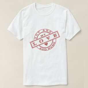 Camiseta Romântica com Nome Personalizado