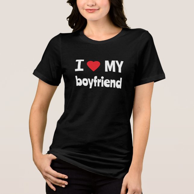 Camiseta Romântica de Presente Fofo - Eu Amo Meu N (Frente)