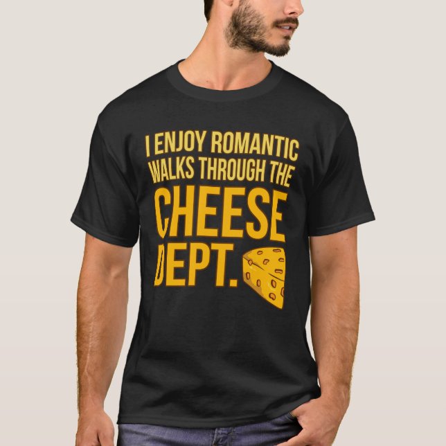 Camiseta Romântico atravessa comedor de Comida de queijo (Frente)