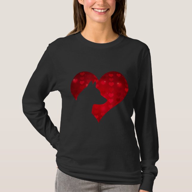 Camiseta Romântico Eu Amo Meu Cão Corgi (Frente)