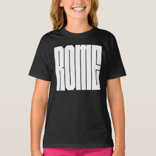 Camiseta Rome Cidade Italiana Tipo de Letra Negrito