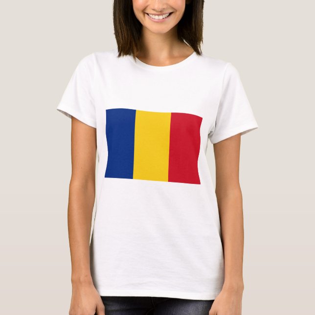 Camiseta Romênia - Bandeira da Romênia (Frente)