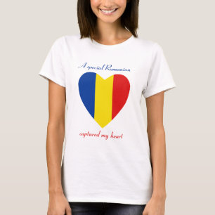 Camiseta Romênia Bandeira Namorada