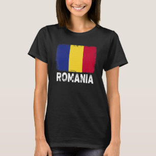 Camiseta Romênia: Bandeira Suporta Mulheres Pessoas Romenas
