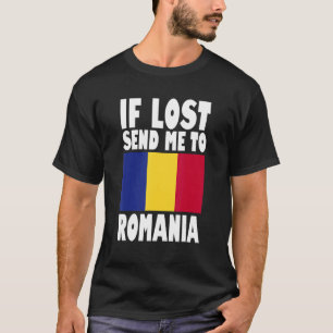 Camiseta Romênia Flag Design Se perdido envie-me para a Rom