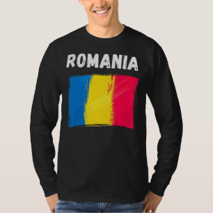 Camiseta Romênia Flag Holiday Vintage Grunge Bandeira Romen