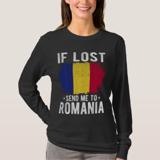Camiseta Romênia Flag Souvenir - Se perdido envie-me para a