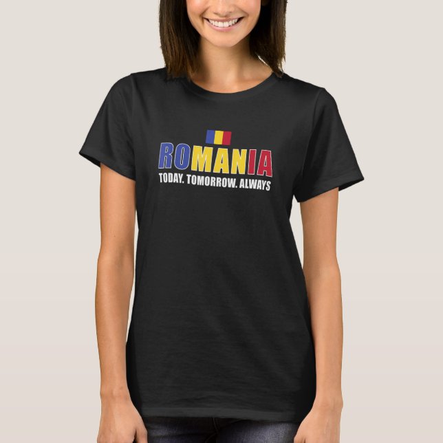 Camiseta Romênia Hoje Amanhã Sempre Romênia (Frente)