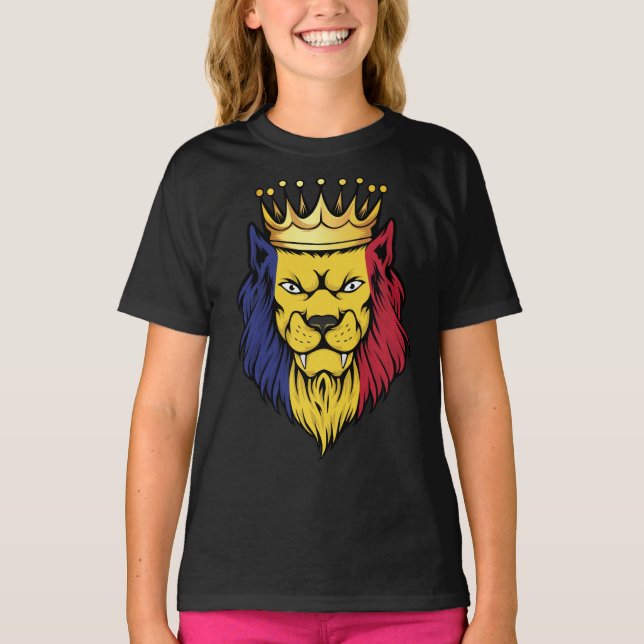 Camiseta Romênia Lion King Flag (Frente)