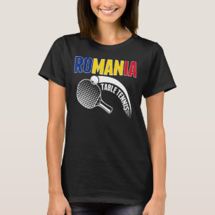 Camiseta Romênia Mesa de Tênis de suporte romeno Ping Pong