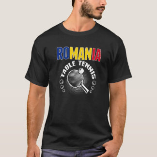 Camiseta Romênia Mesa de Tênis de suporte romeno Ping Pong 
